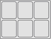 Variant D 85mm Tray 6 Compartments Wht