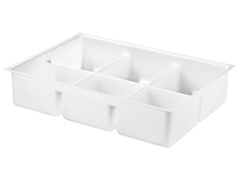 Variant D 85mm Tray 6 Compartments Wht