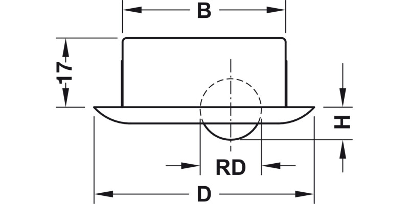 D15mm Roller Glide wo Brake 15kg Blk/Wt