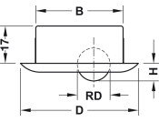 D15mm Roller Glide wo Brake 15kg Blk/Wt