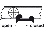 Roller Drawer Runner Base Full 50kg 550mm Wht