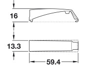 K Push Tech Conc Short Surface Mnt Wht