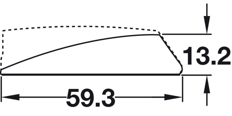 K Push Tech Conc Short Surface Mnt Wht
