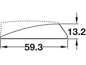 K Push Tech Conc Short Surface Mnt Wht