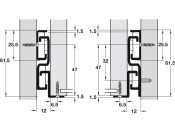 Roller Drawer Runner Base Full 50kg 300mm Wht