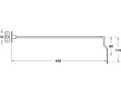 Filing Rail 450mm Chr Plt St