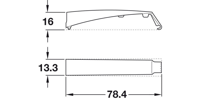 K Push Tech Conc Long Surface Mnt Gry