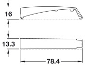 K Push Tech Conc Long Surface Mnt Gry
