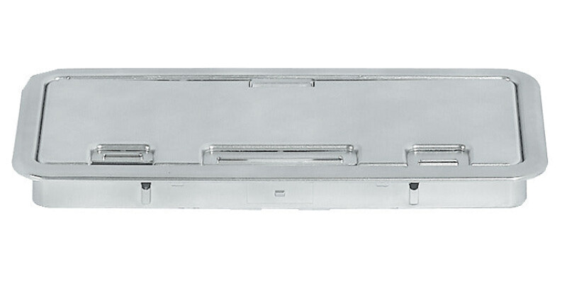 Cable Outlet Rect 98x242mm Pl Grey