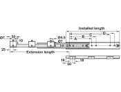 Drawer Runner 550mm St St