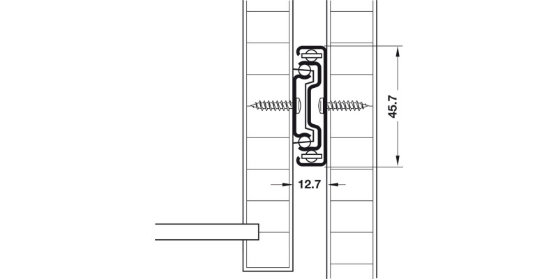 3832-SC BB Drawer Runner Full 44kg 400mm Blk