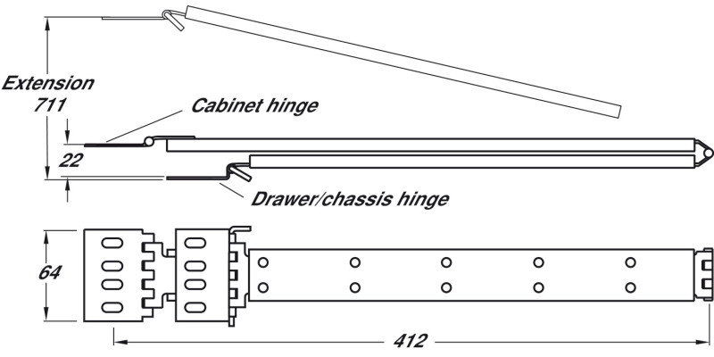 CC5AD Cable Carrier 412x64mm St BZP