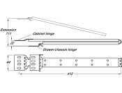 CC5AD Cable Carrier 412x64mm St BZP