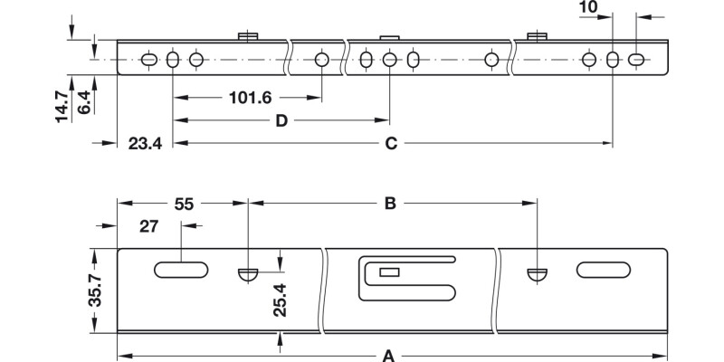 2132/3732/3832 Bkt Blk 550mm