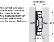 3832 BB Drawer Runner Full 45kg 148mm BZP