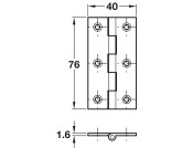 BRASS Butt Hinge76x40mm Polished Brass finish. Please call us for availability