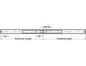 0330 SS BB Drawer Runner Full 50kg 300mm HGSS