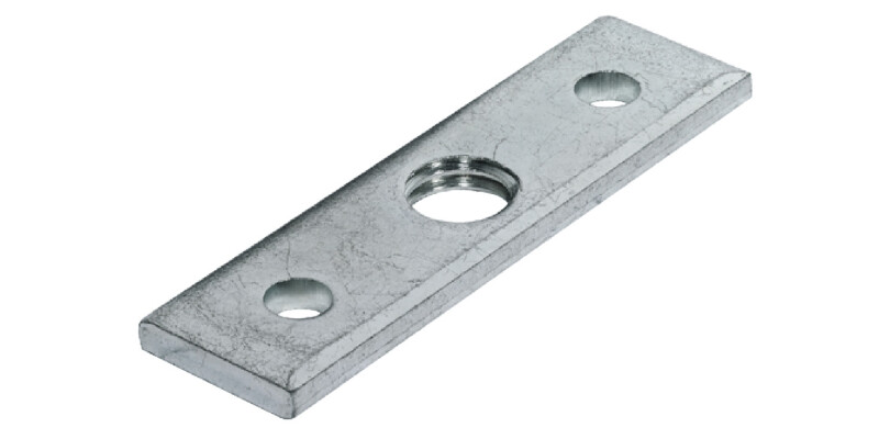 Screw-On Plate M8 60x17mm Galv St