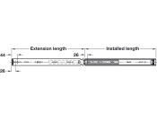 2601 BB Drawer Runner Full 30kg 550mm BZP