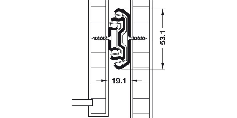 5321 BB Drawer Runner Full 150kg 550mm HGSS
