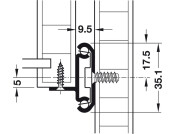 2002 BB Drawer Runner 2Way Sgl 32kg 508mm BZP