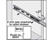 3832TR BB Drawer Runner Full 45kg 450mm Blk