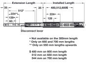 3832TR BB Drawer Runner Full 42kg 300mm BZP