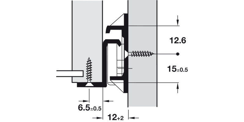 Roller Drawer Runner Base Sgl 35kg 350mm Wht