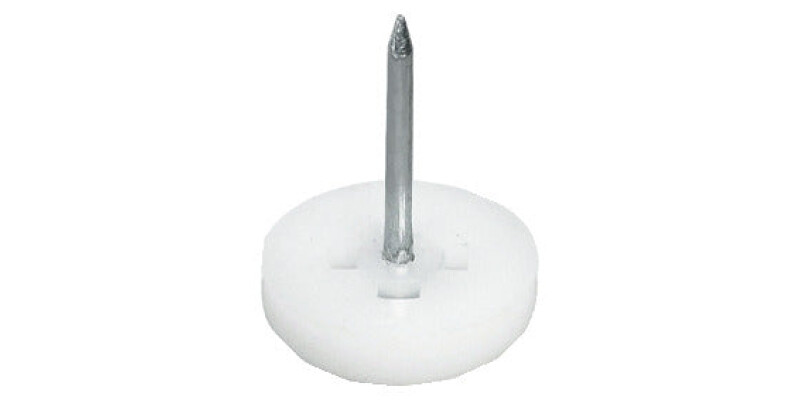 Pin Type Glide, White Plastic