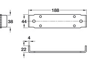 Accuride 0116 Recycling Brkt Steel Grey