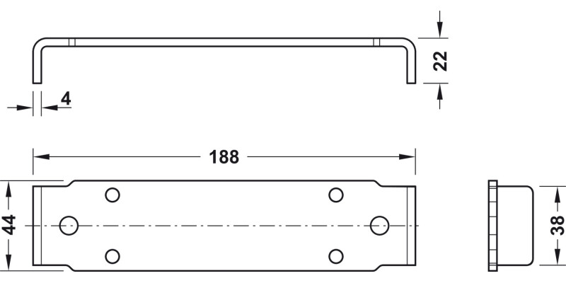 Accuride 0116 Recycling Brkt Steel Grey