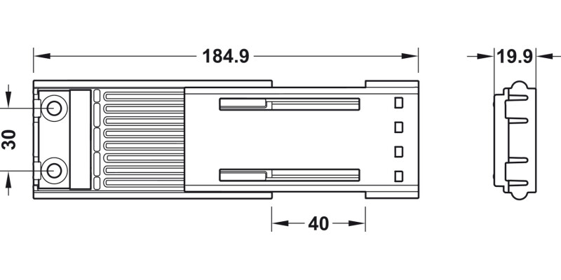 Accuride 0116 Damper Mechanism Pl Black