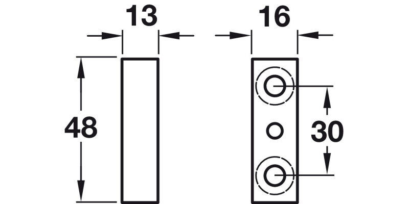Accuride 0116 End Stops+Fixings Alu