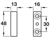 Accuride 0116 End Stops+Fixings Alu