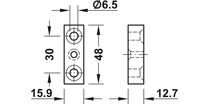Accuride 0116 End Stops+Fixings Alu