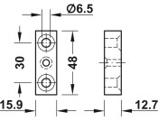 Accuride 0116 End Stops+Fixings Alu