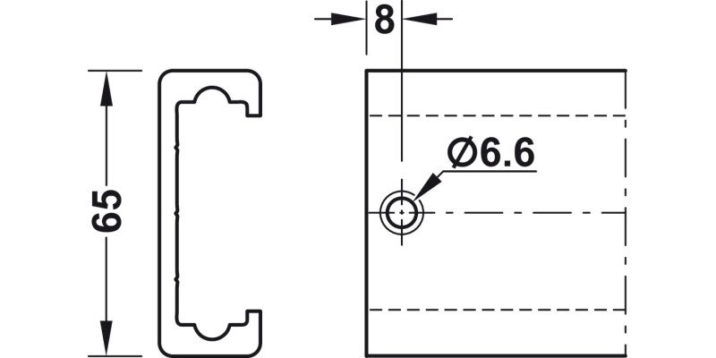 Accuride 0116 End Stops+Fixings Alu