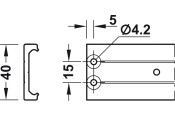 Accuride 0115RC End Stop+Fixings Alu