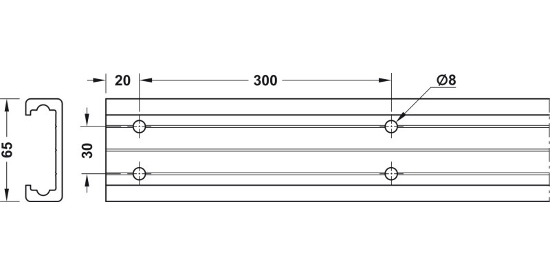 Accuride 0116 Sld Track Sys 3600mm Alu
