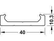 Accuride 0115RC Sld Track Sys 1200mm Alu