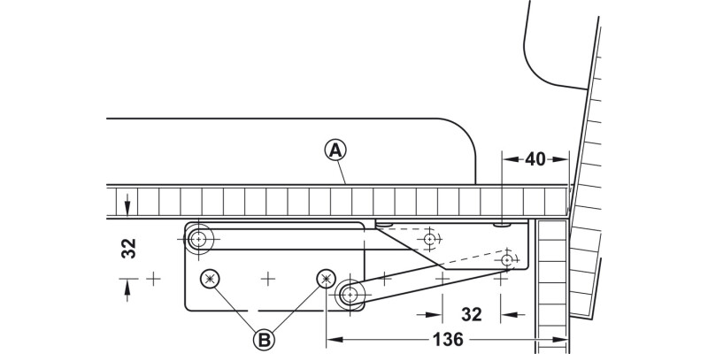 Bench Seat Hinge Spr 12kg Blue Zinc Galv