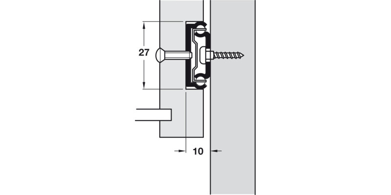 BB Drawer Runner 27mm Groove Sgl 12kg 310-516mm