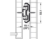 5321-EC BB Drawer Runner Full 100kg 600mm BZP