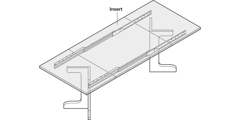 Extend Table Runners 90kg 520mm St Galv