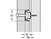 BB Drawer Runner 17mm Groove Sgl 10kg 432-620mm
