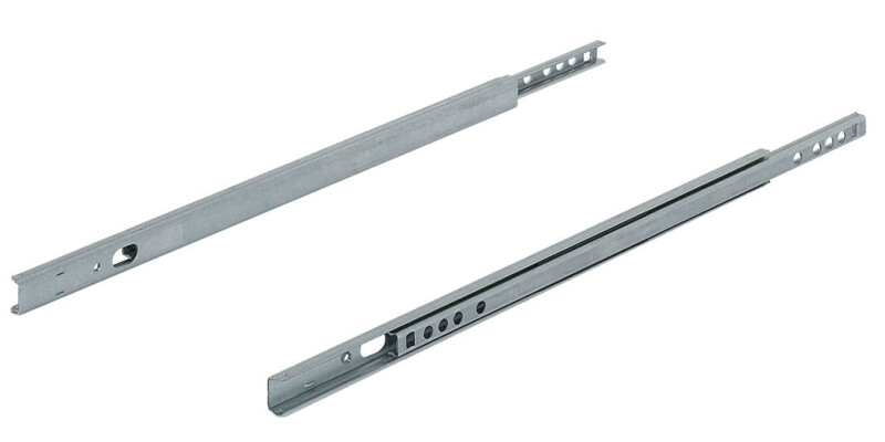 Ball Bearing Grooved Drawer Runners, Single Extension, Load Capacity 10 kg