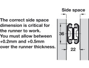3630 BB Drawer Runner 2Way Full 45kg 500mm BZP