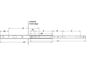BB Drawer Runner 17mm Groove Sgl 10kg 251-400mm