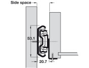 5321-60 BB Drawer Runner Full 115kg 400mm BZP