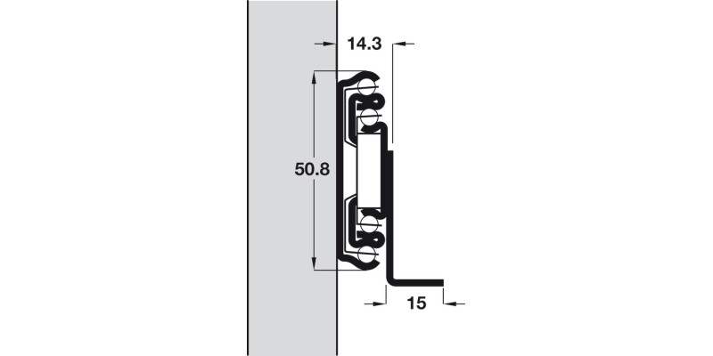 3301-60 BB Drawer Runner Full 60kg 300mm BZP